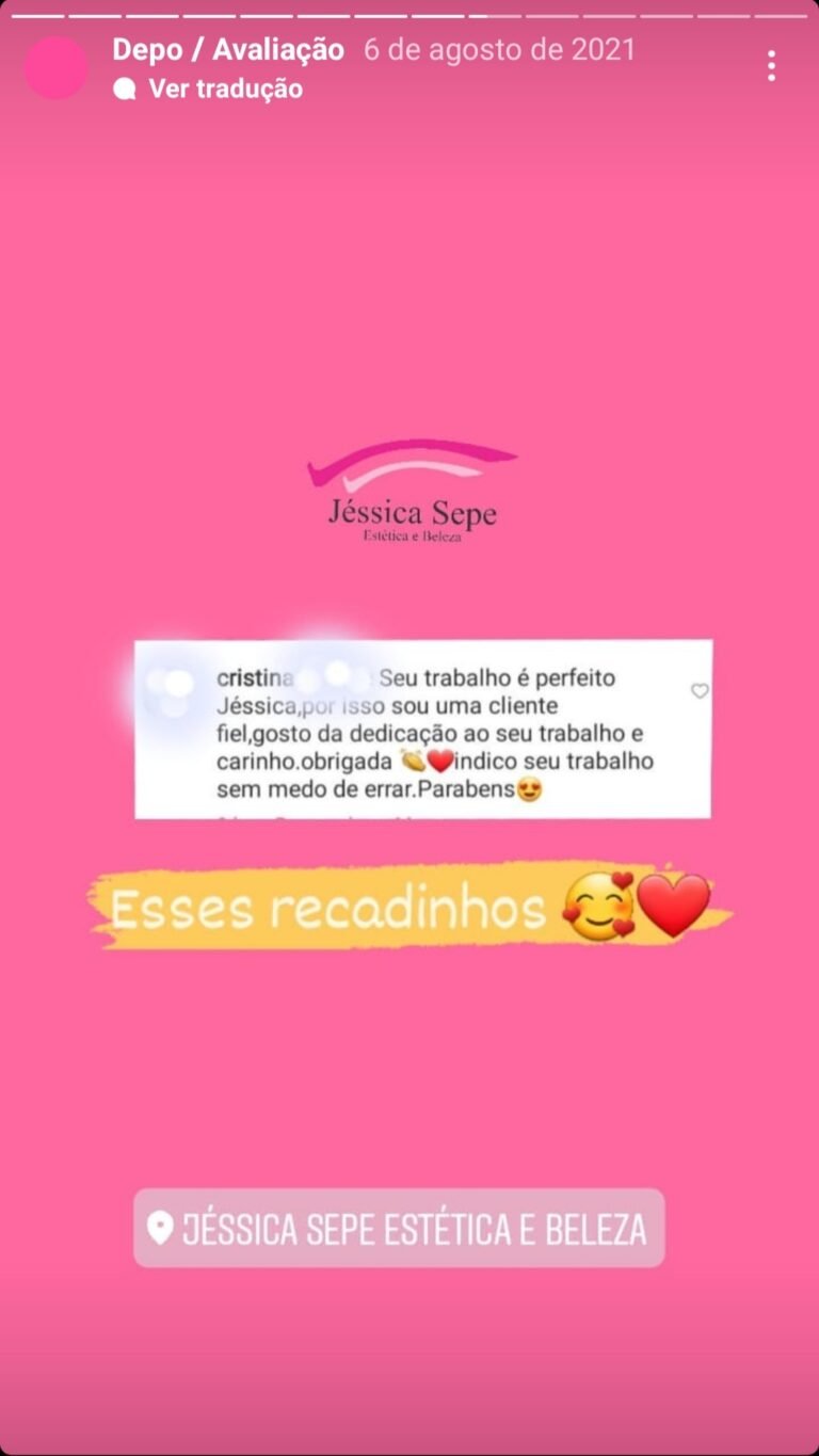Depoimento - Jessica Sepe Estética